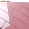 4x12 장식 세라믹 유리 벽 타일 핑크 욕실 디자인 7.5 mm 두께